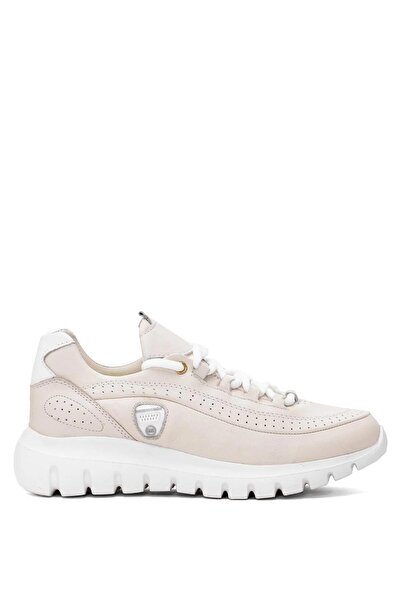 Mammamia Women's Leather Casual Shoes D25Ya 3485-Lx - Cream - 39