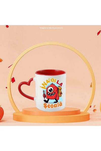 StoryGift Romania Monster mug ready for school a new school year education, 330ml, Ceramic with Handle, With,STG.