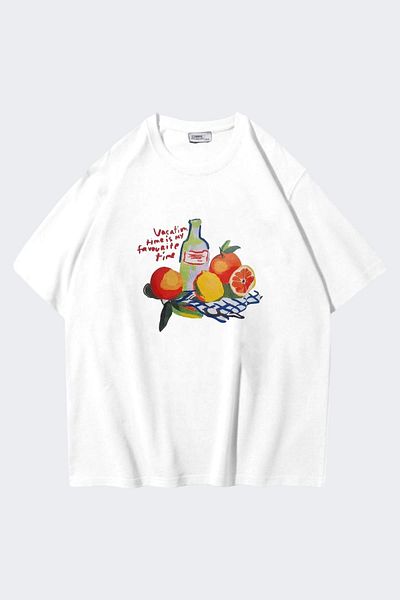 Carpe Watercolor Orange Oversize T-Shirt