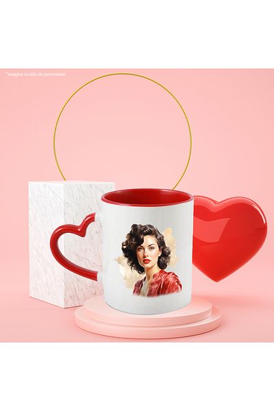 StoryGift Romania Mug With Sophia Loren, Celebrity, Actress, Movie, Retro, Multicolor 330 ml, Wax, With ,STG.