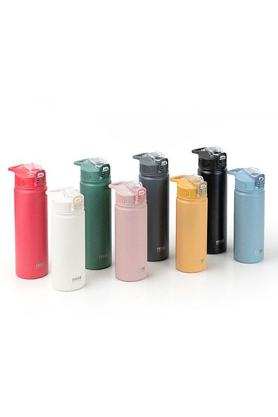 Tyeso Active Color Vacuum Thermos Washable Silicone Straw 750Mll
