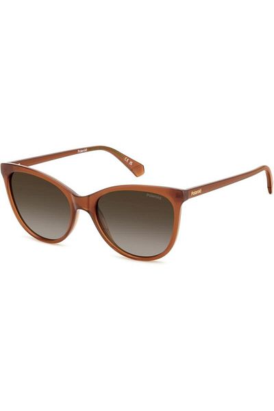 Polaroid Polarized Sunglasses Women Polaroid PLD 4179/S FMP/LA, Plastic, Brown, 55 mm