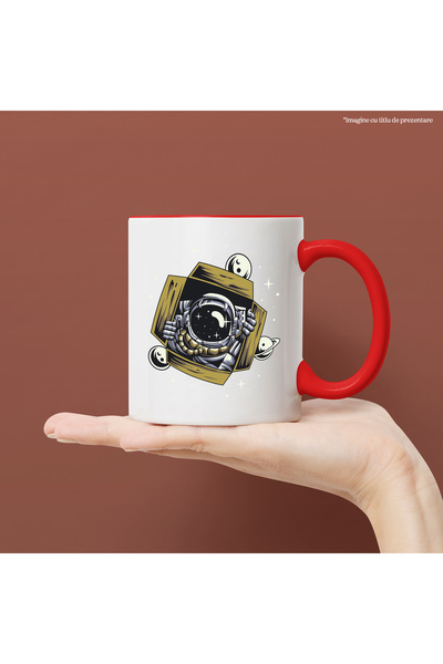 StoryGift Romania Astronaut Mug, Box, Space, Stars, Planet, Moon, SF, Multicolor 330 ml, C, Cu,STG.
