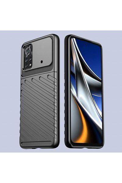TingYR Husă de protecție pentru Poco X4 Pro 5G TingYR, silicon, neagră, 6,67 inci
