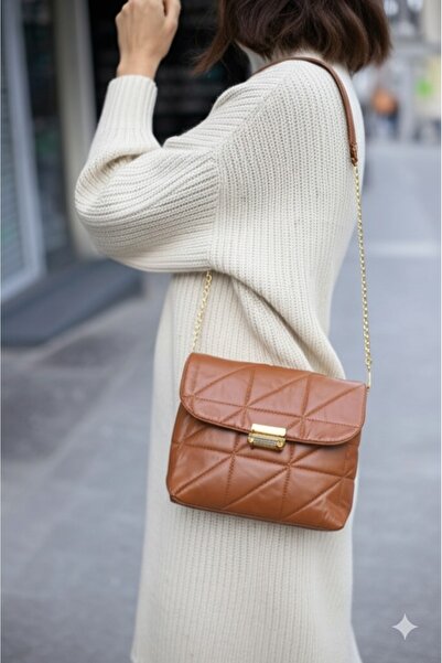 Moda West Quilted Patterned Chain Women's Shoulder Bag