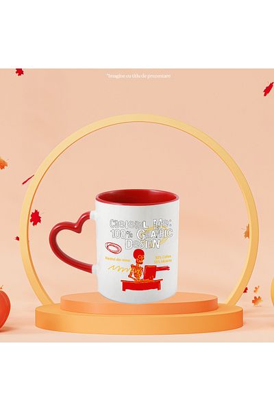 StoryGift Romania My Brain Mug graphic design, coffee, skeletons, 330ml, Ceramic with Ini Handle, With, STG.