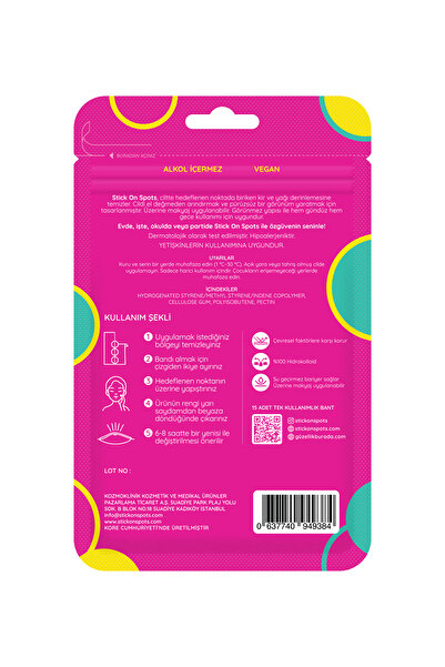 Stick On Spots S.o.s Band - 15 Adet Sivilce/akne Bandı - Pimple Patch- Hidrokolloid Bant X3