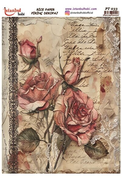 İstanbul Hobi İstanbul Hobi Çiçek Temalı Pirinç Dekopaj pt033