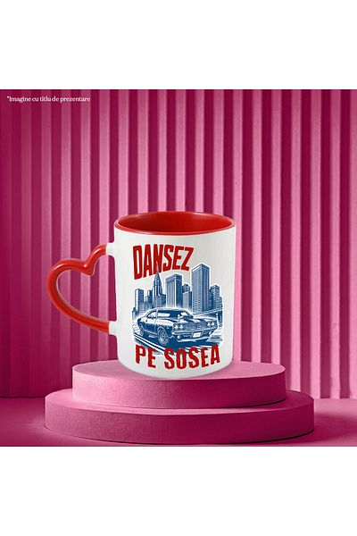 StoryGift Romania Mug I dance on the road, the car drives in the city at speed, 330ml, Ceramic with Ini Handle, With, STG.