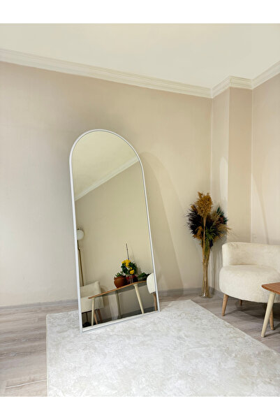 Ersan Dizayn 80x180 Metal Çerçeve Beyaz Ayaklı Boy Aynası