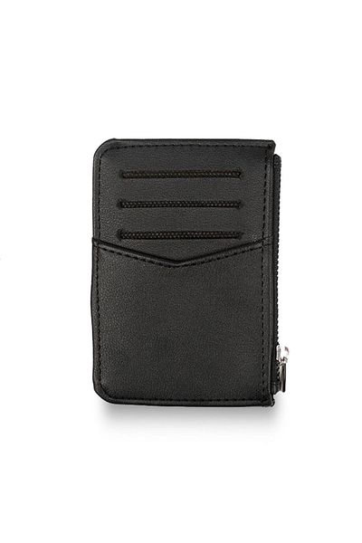 Mio Gusto Black Color Zippered Card Holder Women's Wallet