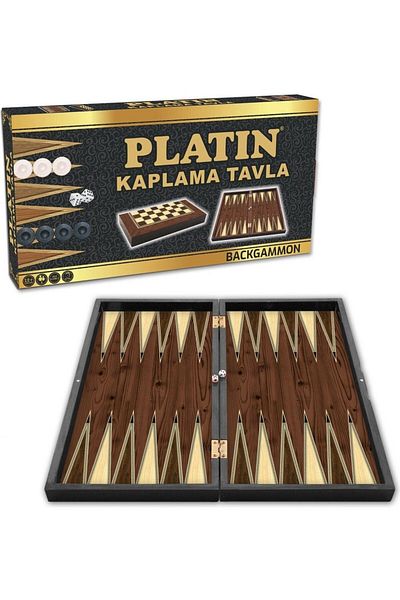 Polin Large Size Platinum Plated Backgammon