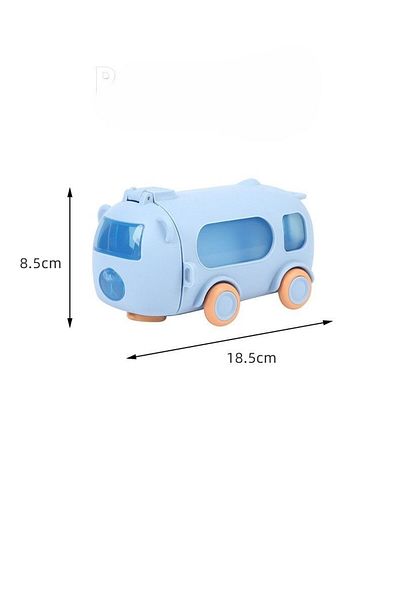 ARVALE Cute Mini Car Design Water Bottle with Straw - 500 ml |   With Wheel and Neck Strap |   Bpa Free