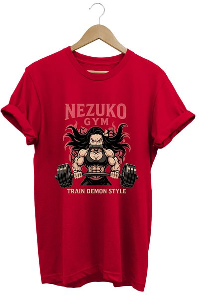 remonz Women's Nezuko Gym Printed Regular Fit 100% Cotton T-Shirt Wide Color and Size