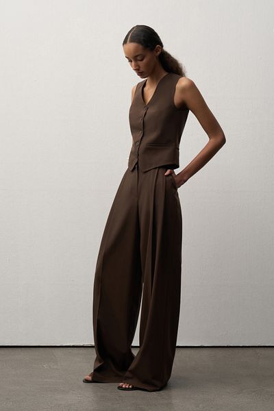 mathilda store Women's Bitter Brown Limited Edition V-Neck Vest