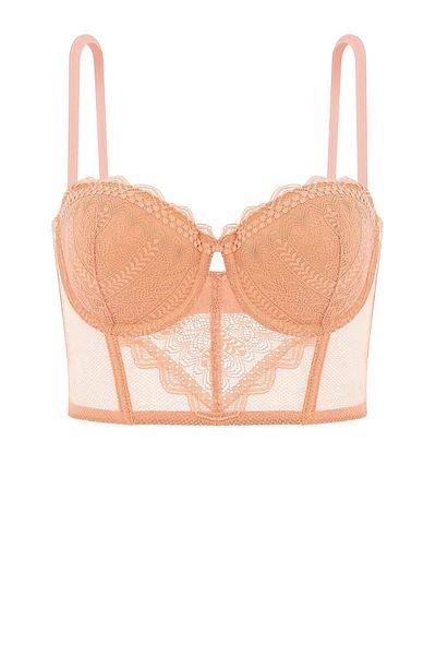 Wonna Sutien bustier din dantelă Olivia - fără susținere - modă - 2502 - portocaliu