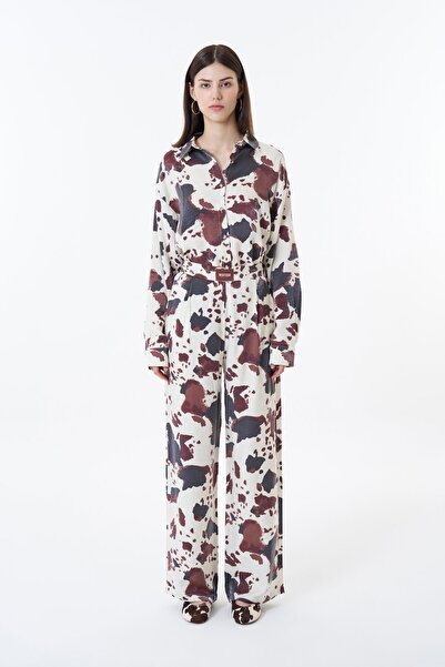 Quzu Pantaloni largi cu modele de pete