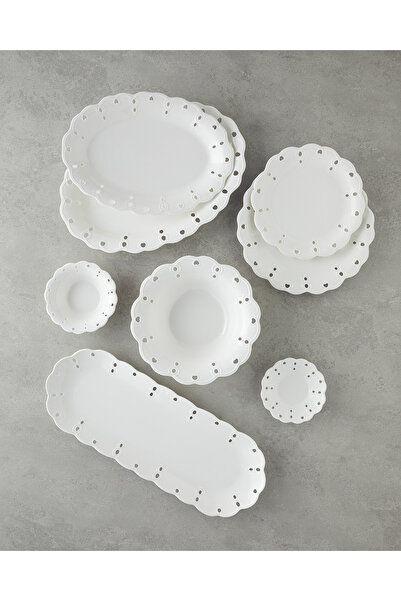 English Home Elodie Porcelain Boat Plate 35 cm White