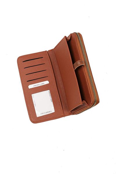Mio Gusto Tan Color Zippered Women's Wallet