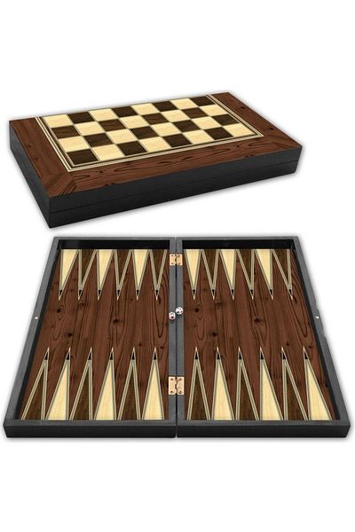 Polin Large Size Platinum Plated Backgammon