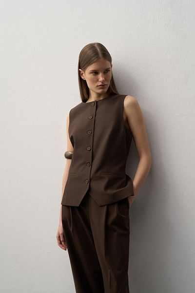 mathilda store Bitter Brown Limited Edition Belted Vest