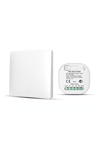 Choice 110-250v 1gang 1receiver Tuya Smart Switch No Battery Required Push Button Panel Light Switches Wifi