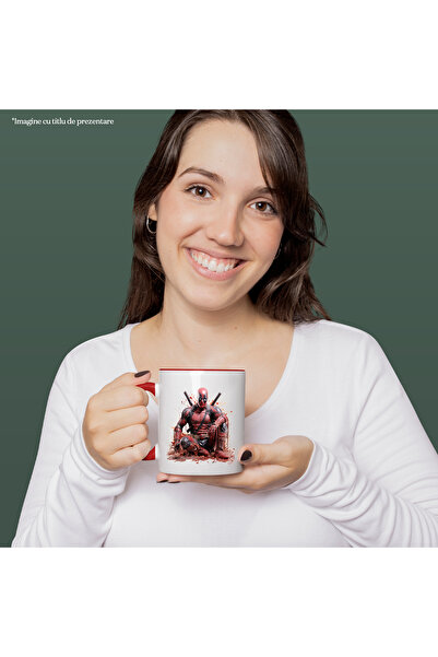 StoryGift Romania Mug With Deadpool, Fictional Character, Marvel, Costume, Swords, Rain, Blood, Sterpi,, With ,STG .