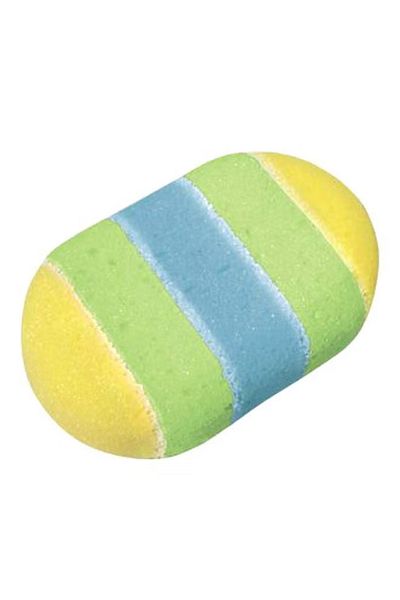 YORK Massage Sponge – Green/Blue/Yellow, Soft & Comfortable Body Scrubber (22x11x7cm)