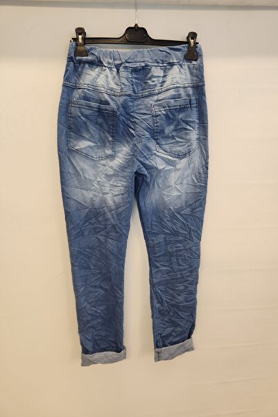 Luisido Kadın İtalyan Yazı Ve Payet Desenli Pantolon