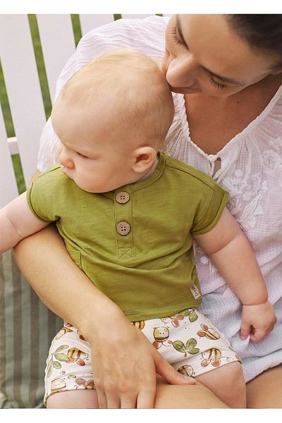MAYORAL Baby Boy 4 T-Shirt Shorts Suit Green 1611
