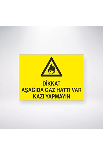 Reysa Tasarım تحذير: الغاز الموجود أسفل خط الغاز لا يفعل ملصقًا مقاس 20 × 28 سم