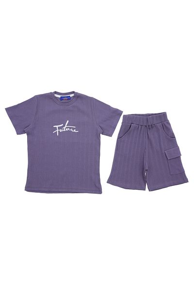 Atabay Kids Atabay 194-05-25 Men's Suit with Side Pockets Shorts Reported Fabric 1/4 Years