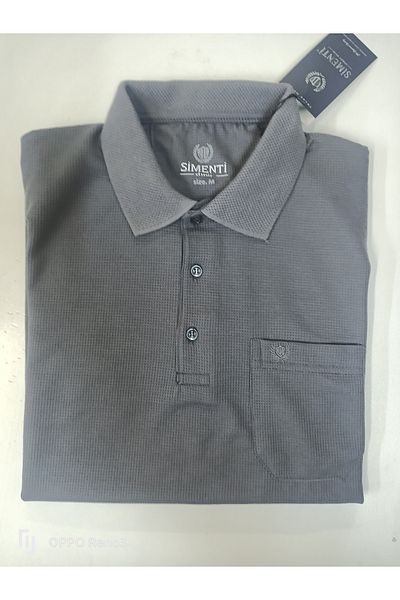 SİMENTİ Classic Waffle Single Pocket Collar T-shirt
