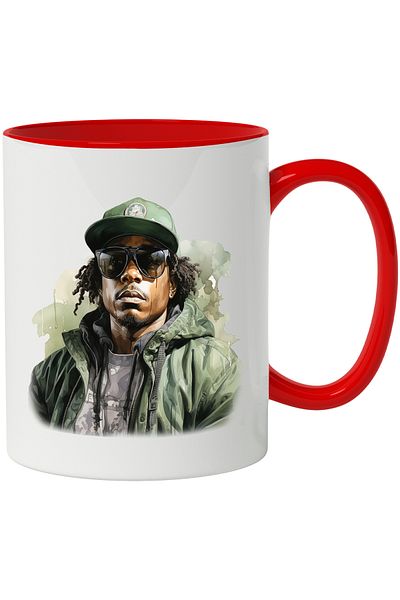 StoryGift Romania Mug With Future, Celebrity, Rapper, Musician, Multicolor 330 ml, Ceramic with Ma, With, STG