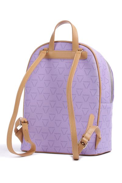 Valentino Bags, Liuto eco-leather backpack with logo pattern, Lila