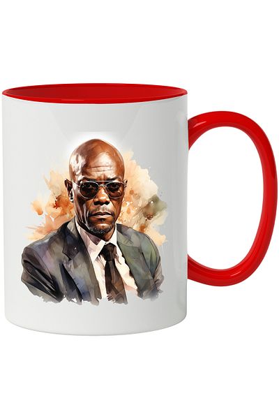 StoryGift Romania Mug With Samuel L. Jackson, Actor, Sunglasses, Celebrity, Multicolor 330 ml, , With ,STG