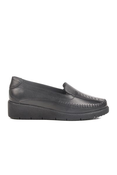 AYAKMOD Black Skin Anatomical Genuine Leather Women's Casual Shoes Bb096 Z