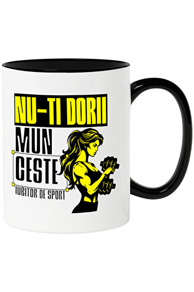 StoryGift Romania Cana fata sportiva mesaj motivational Nu-ti dorii munceste,...