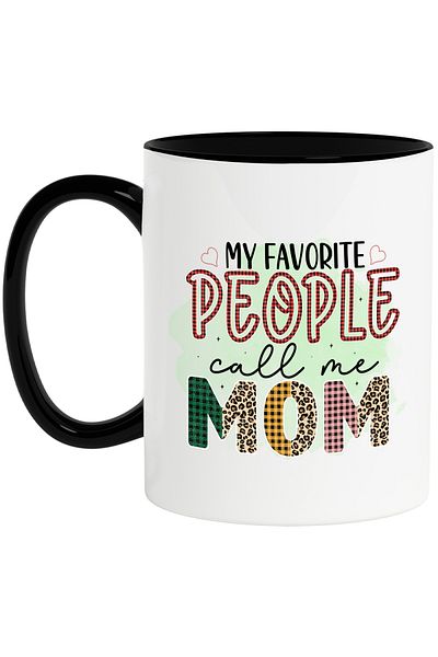 StoryGift Romania Mug with the message "My favorite people call me mom", illustration, family, relatives, people, With, STG