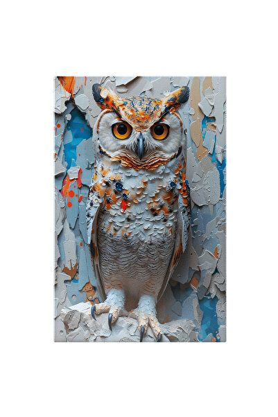 StoryGift Romania Tablou Canvas: Bufniță Învăluită De O Paletă Largă De Culor...