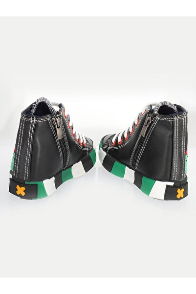 Casabony Timsah Ortopedik Destekli Siyah Erkek Çocuk Sneakers