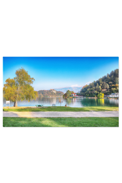 StoryGift Romania Tablou Canvas Vedere Uimitor Cu Case Traditionale Rosii Din...