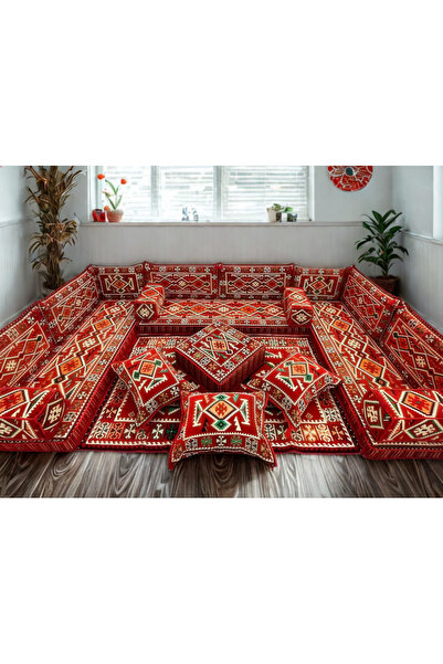 daireden 19 Parça | 10cm Yükseklik Şark Köşesi Takımı | Yıkanabilir Kılıf | S...