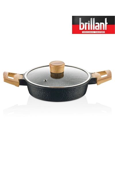 Brillant Biogranit Castor Cast Iron Glass Lid 3-Piece Pan Set