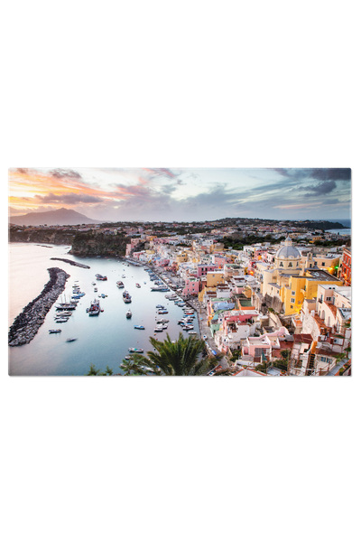 StoryGift Romania Tablou Canvas - Mediterana In Culori: Plaja Italiana, Napol...