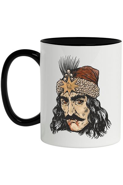 StoryGift Romania Mug With Vlad Tepes, Vampire, Fangs, Blood, History, Fantasy, Multicolor 330 ml, C, With, STG