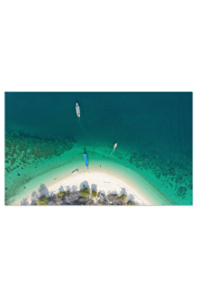 StoryGift Romania Tablou Canvas: Vizualizare Tropicala - Mare Albastra, Vizua...