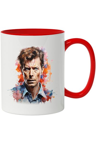 StoryGift Romania David Bowie Mug, Celebrity, Musician, Composer, Multicolor 330 ml, Ceram, With ,STG