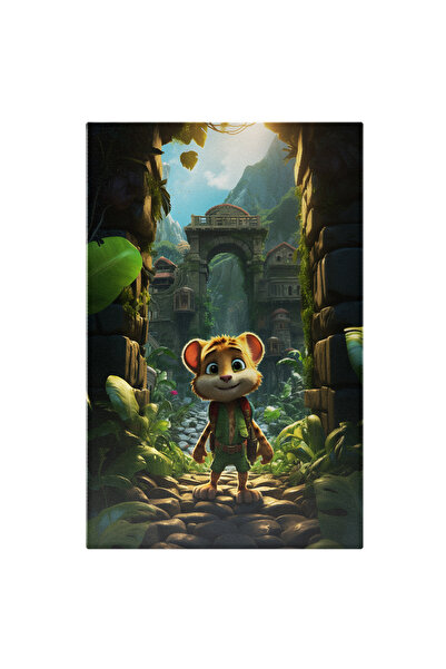 StoryGift Romania Tablou Canvas: Personaj Animat În Junglă- Desene Pentru Cop...