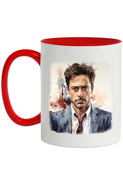 StoryGift Romania Mug With Robert Downey Jr, Famous Actor, Movies, Superheroes, Multicolor 330 ml, Ce, Cu,STG